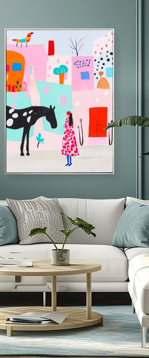 Girl and Horse by Sasha Robinson