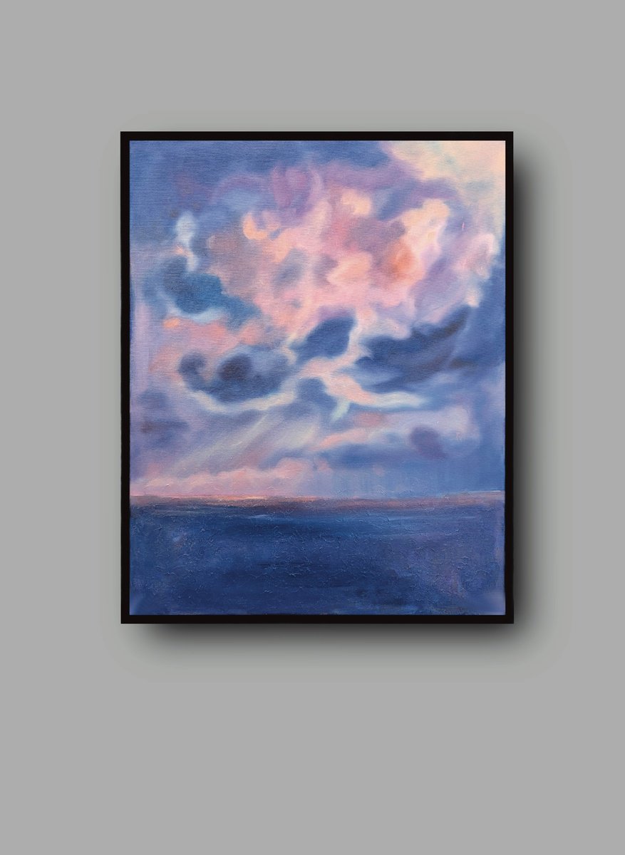 Landscape Unnamed Oil Sun Nature By Alena Kuschnereit, 24 X 31, Artwork For Sale On Artfinder