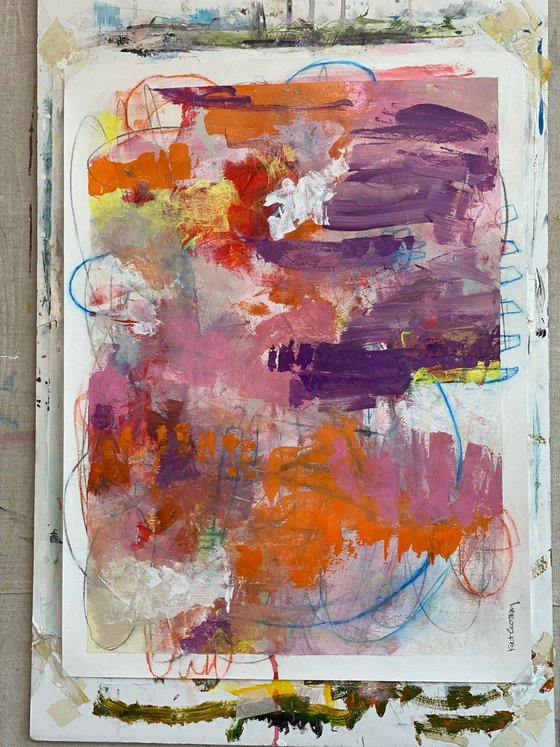 Heat Wave - Warm, Colorful and Whimsical Abstract Expressionism