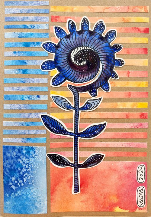Blue Flower by Vio Valova