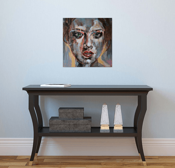 Shining - Modern abstract Portrait Gift idea