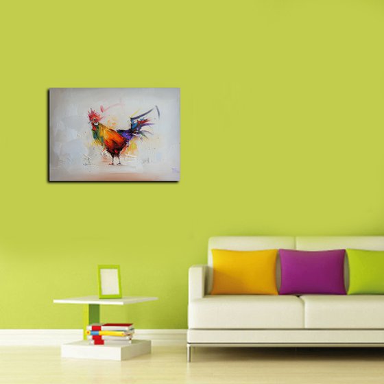 The  happy rooster
