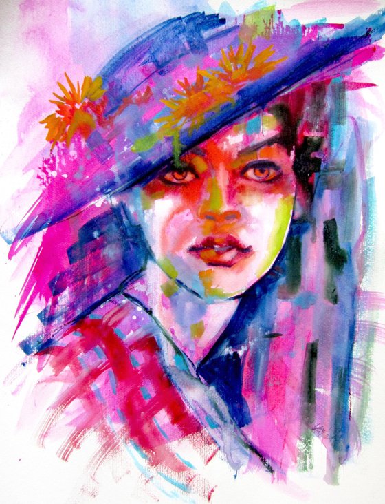 Portrait of a girl with hat II