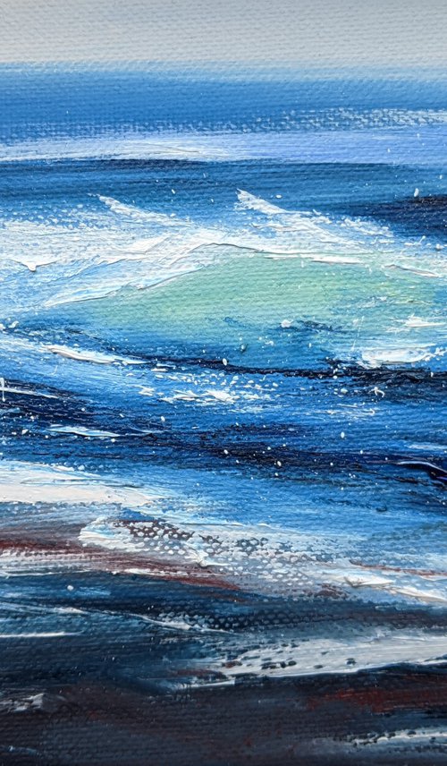 Miniature Wave Seascape #5 by Jo Earl