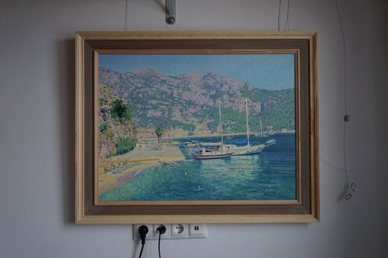 Yachts in the Turunc Koyu harbor