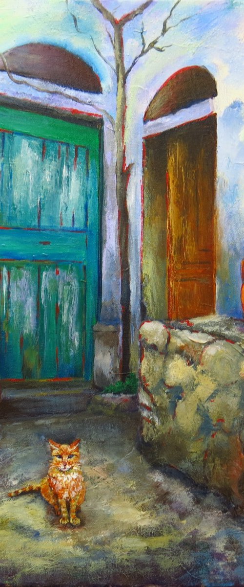A Backyard in Cyprus by Maureen Greenwood