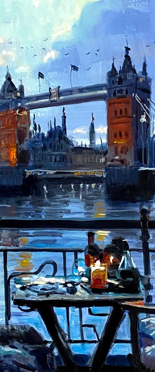 Evening Table by Tower Bridge by Paul Cheng