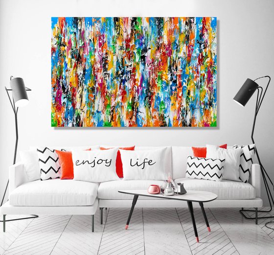 Pure Joy - XL LARGE,  TEXTURED ABSTRACT ART – EXPRESSIONS OF ENERGY AND LIGHT. READY TO HANG!