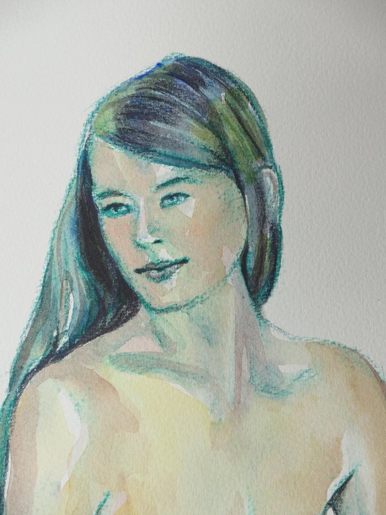 Seated female nude