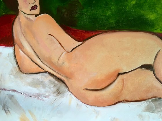 Nude #3 inspired by Amedeo Modigliani artworks