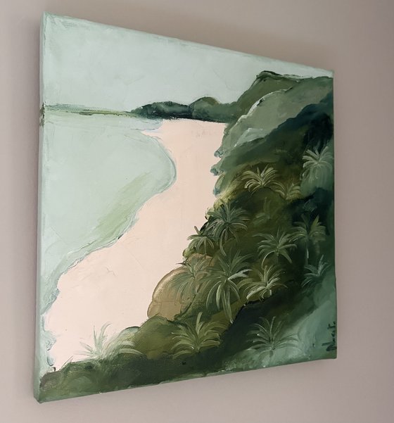 Wild beach shoreline