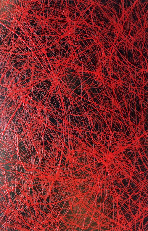 Black & red abstract. 40X60cm by Vitaliy Koriakin