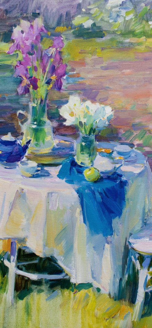 Tea in the garden by Aleksandr  Kryushyn