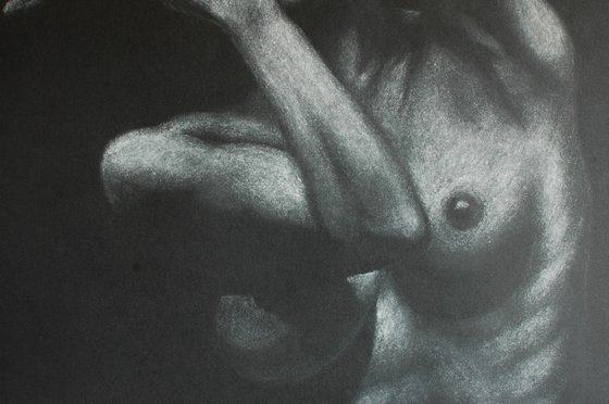 Dry Pastel Nude Study.