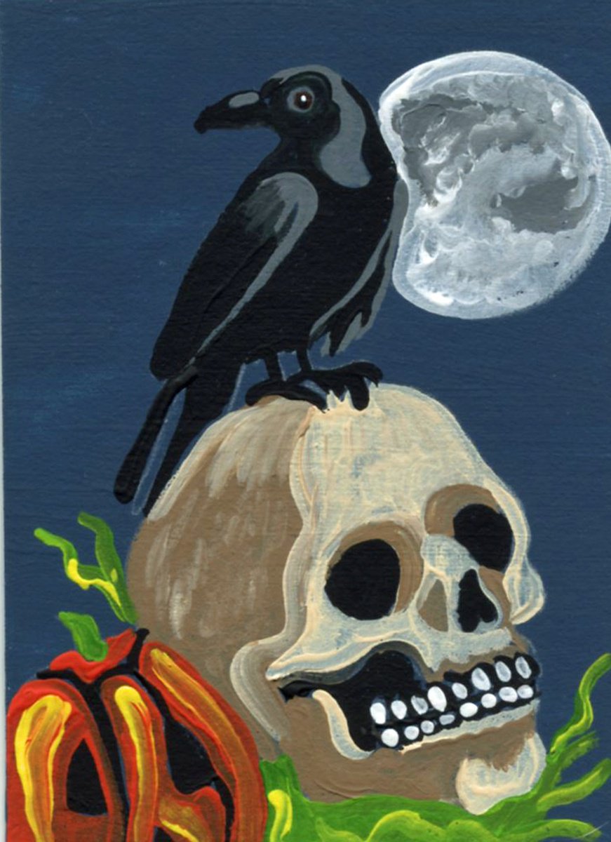 Halloween Crow by Carla Smale