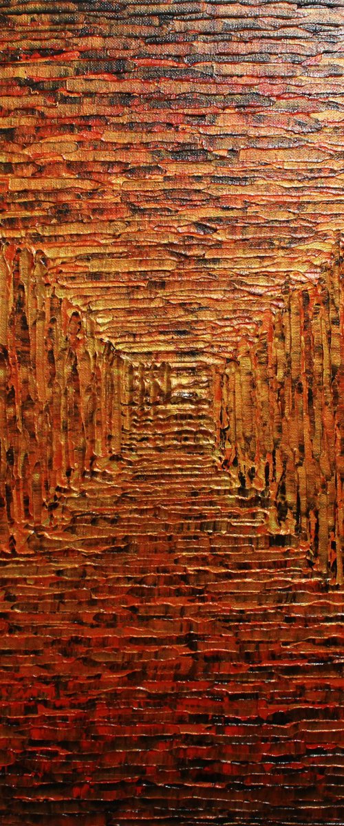 Red gold square gradient by Jonathan Pradillon