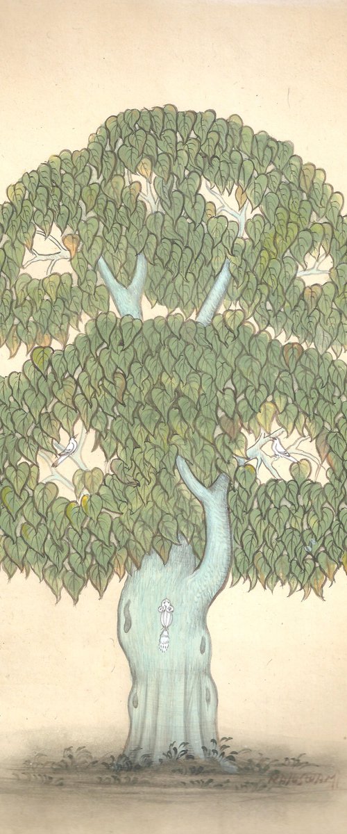 Royal Peepal Tree | Original Miniature Art by Mukesh Swami
