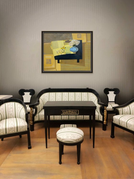 Daisies on Black Table