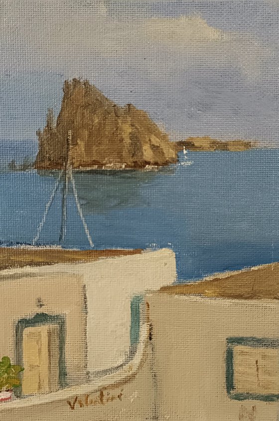view of Datillo with roof tops, Panarea (ME)