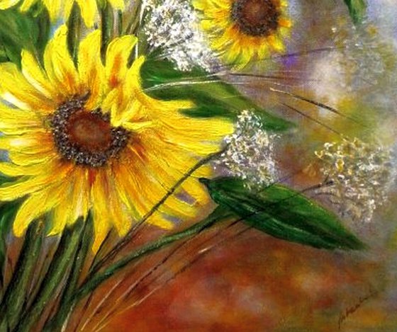 Still life sunflowers..