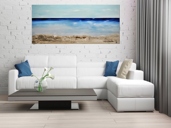 Longing  - Abstract Art - Acrylic Painting - Canvas Art - Abstract Painting - Modern Seascape -  Statement Painting