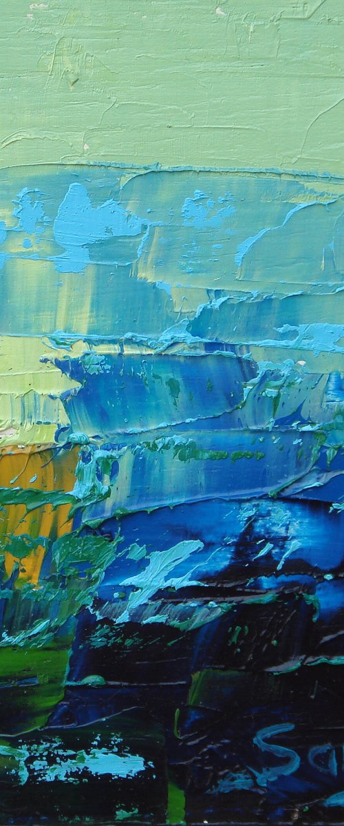 ref#:1172-10Q -10x10cm=3.94x3.94" nfr. Dark Sea by Saroja van der Stegen