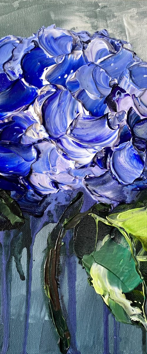 Sapphire Hydrangea — Small Floral by Mily Art