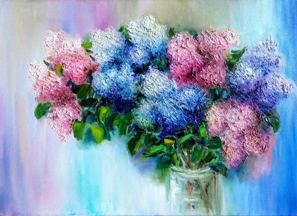 Impasto Lilac Bouquet by Anastasia Art Line