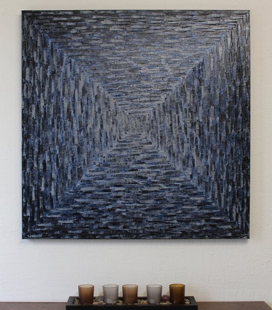 Large Square Blue-Grey Gradient