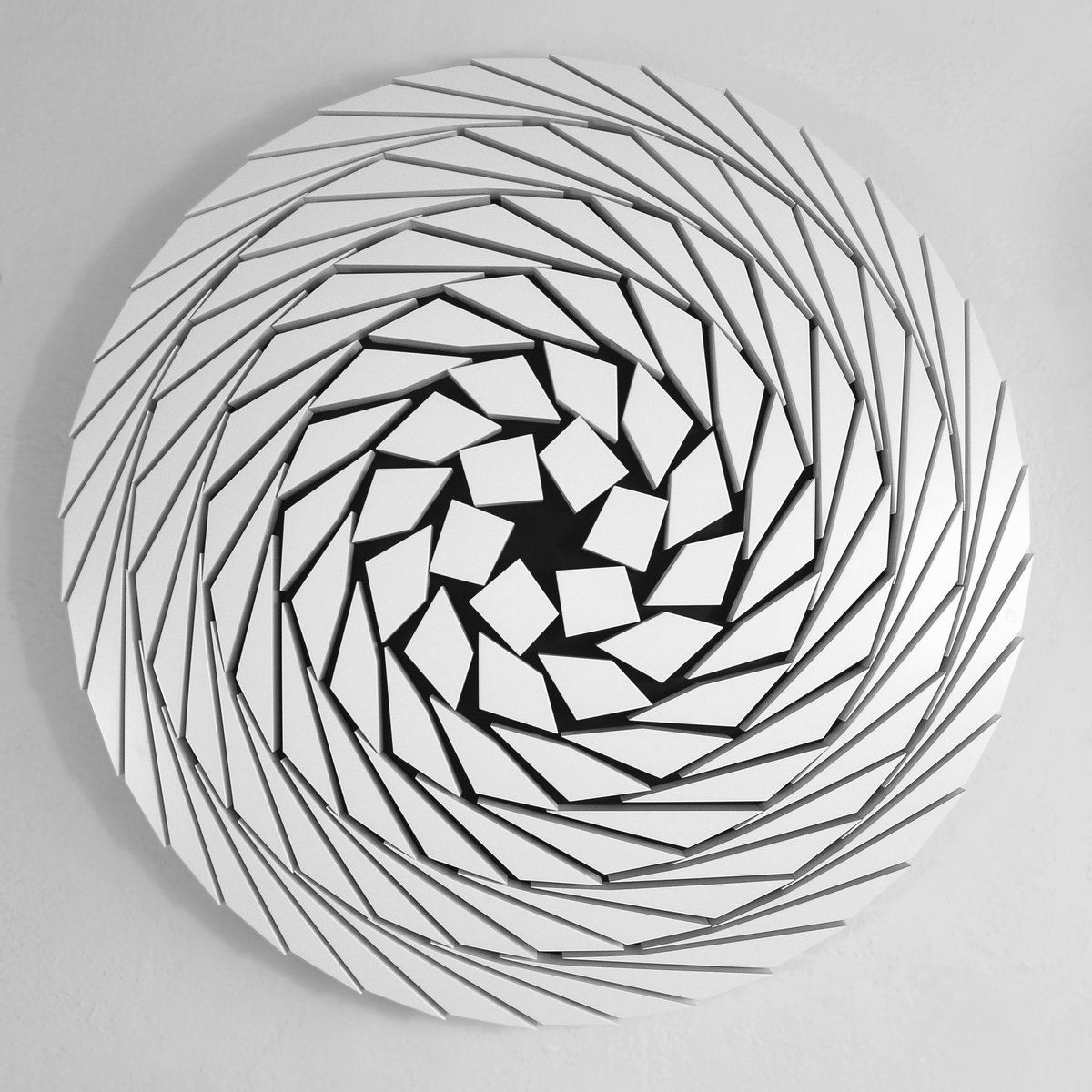 Geometric Abstract Wood Sculpture By Andrij Savchuk, 39 X 39, Movement, Original Artwork