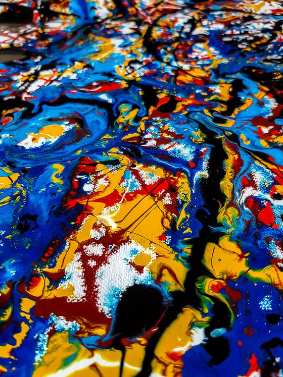 - Ownership - Style of JACKSON POLLOCK. Abstract Expressionism Painting.