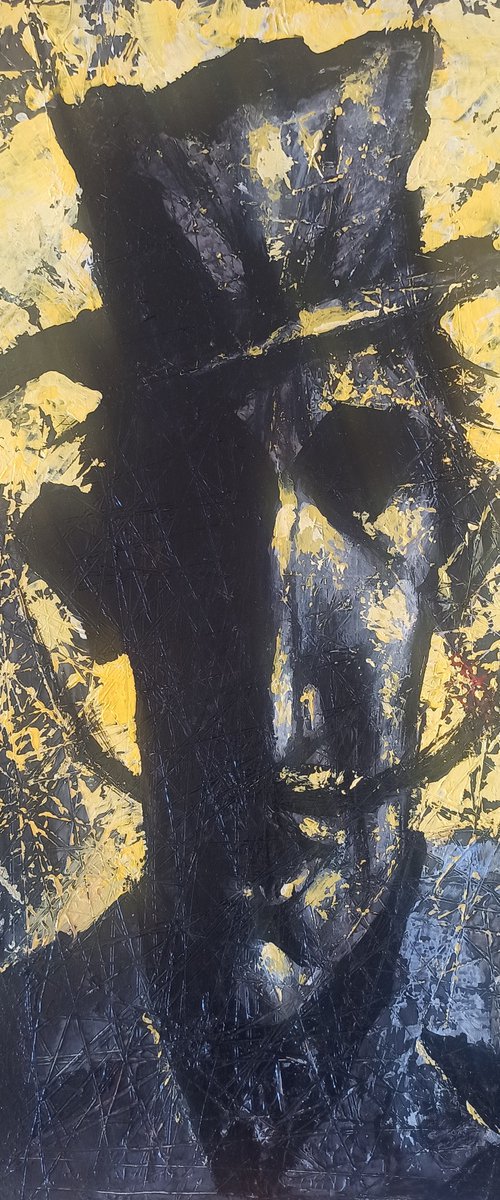 look from the inside (34x50cm, Acrylic/canvas, ready to hang) by Aram Movsisyan
