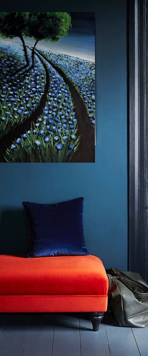 Blues and the fields II by Danijela Dan