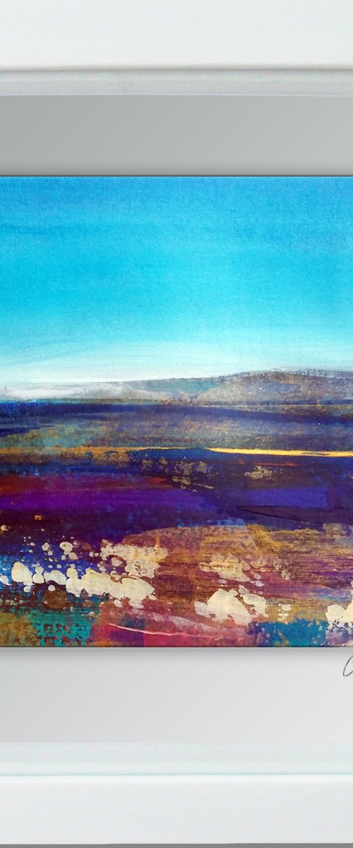 Framed ready to hang original abstract - abstract landscape #17 by Carolynne Coulson