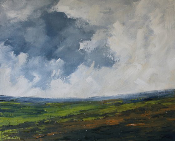 Clouds moving in, Irish landscape