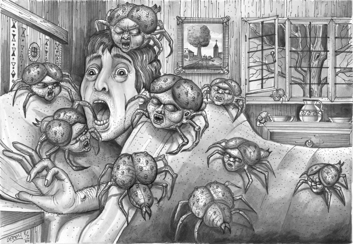 The Ash Tree - Horror Original Art Illustration by Spencer Derry ART