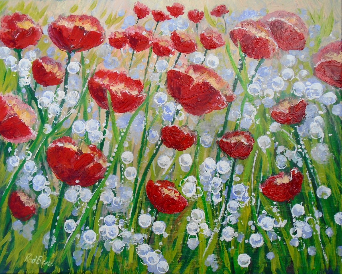 Raindrops and Poppies by Rod Bere