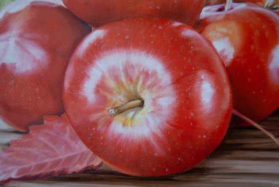 Still life with apples