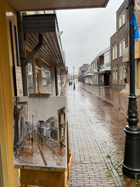 Rainy Dutch street