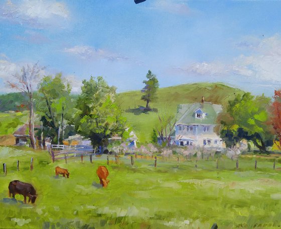 The farm on the Glooscap Trail, Plein Air (16×20")