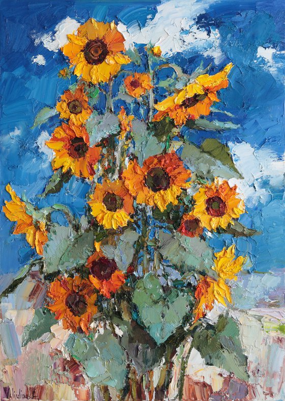Blooming Sunflowers
