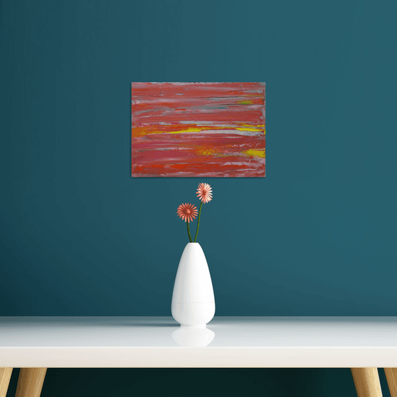 Abstract red scape (palette knife)