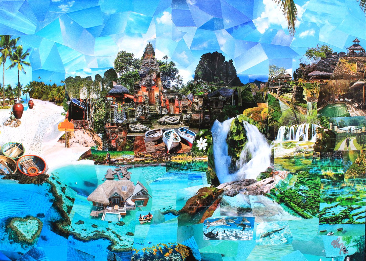 Lost in Paradise - Bali-inspired collage by Cyrielle Recoura