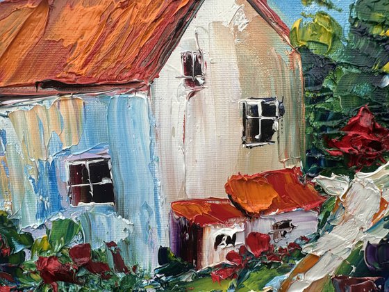 France house with flowers