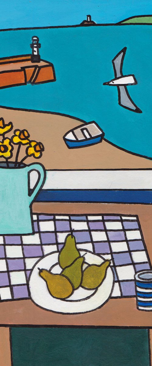 Window on to the harbour, St Ives by Tim Treagust