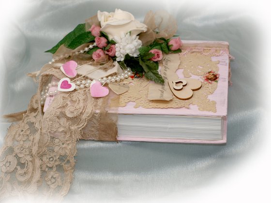Book Of Love 3 - Mixed Media Altered Book Sculpture by Kathy Morton Stanion