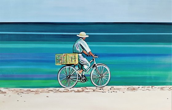 At the beach / 100 x 60 x 4,5 cm