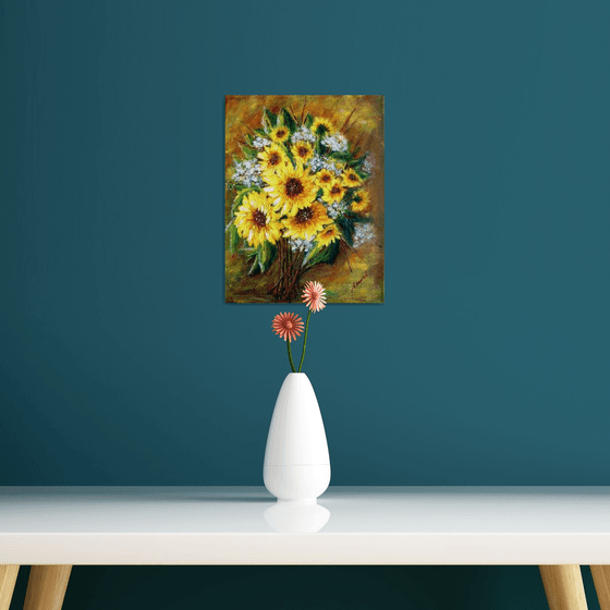 Still life with sunflowers..