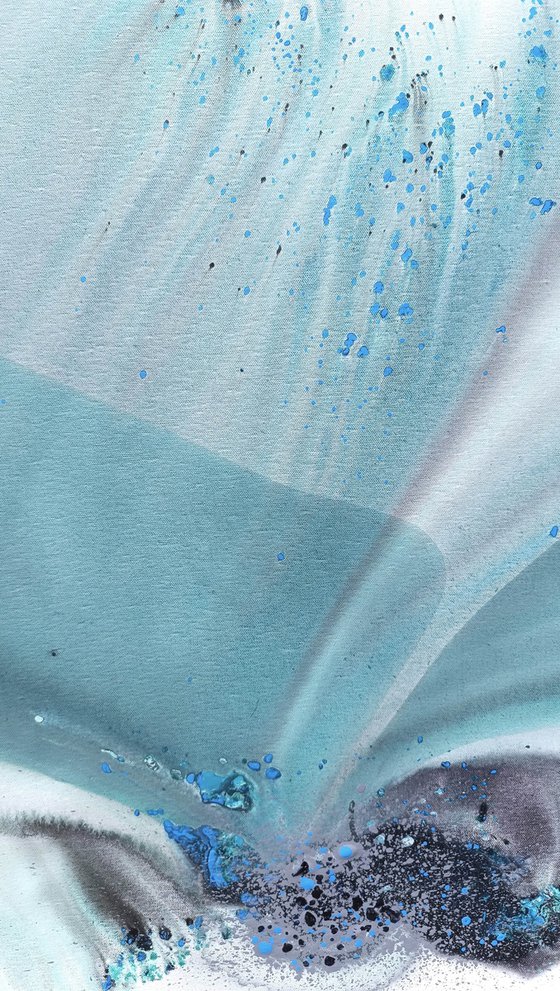 Nature 591 — Abstract Teal Feathered Bloom
