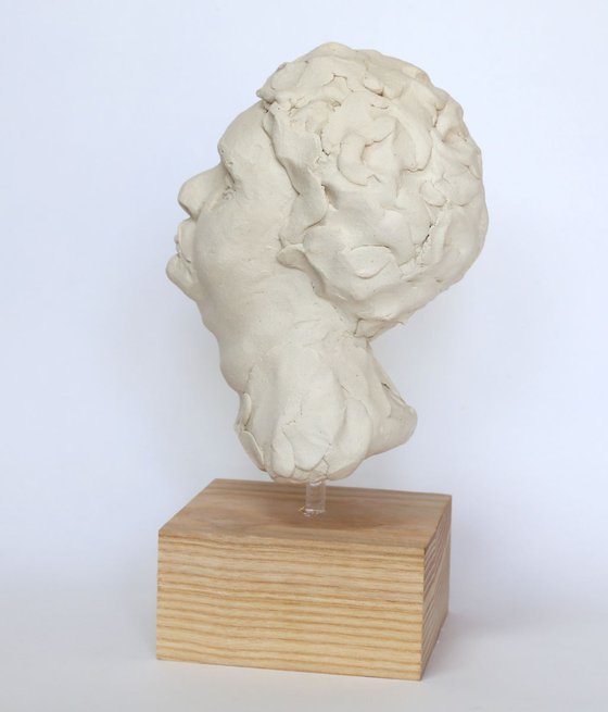 Thomasina: ceramic portrait sculpture